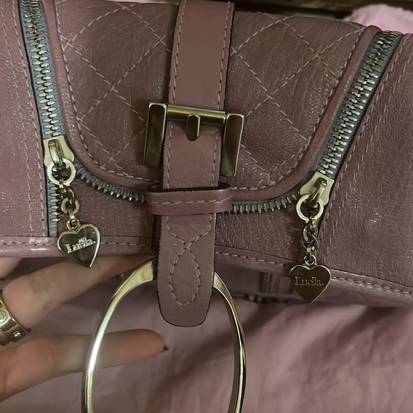$750 Luella Heart Charm Mauve Limited Edition Handbag ( Used Once)9.5”x6”x3” - Picture 5 of 8